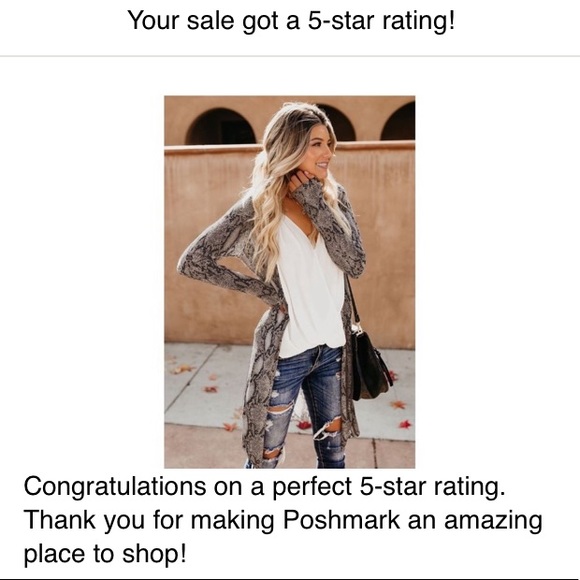 Snakeskin Print Cardigan Duster Sweater (S) - Picture 3 of 9